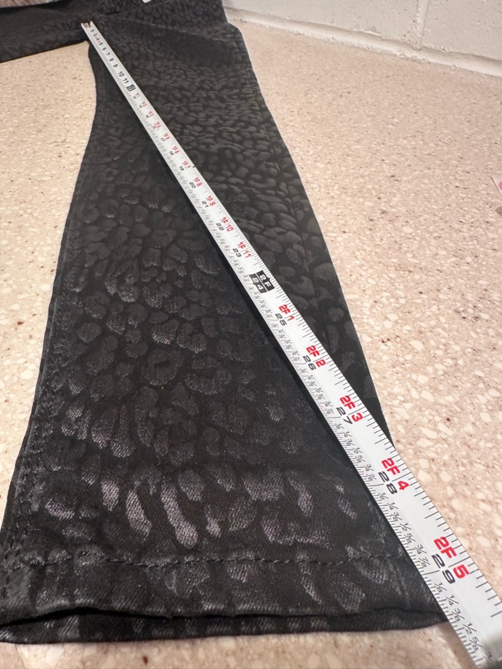Black Orchid Gisele HighRise Super Skinny Black Leopard ShinyGray Textured Jeans - Picture 14 of 16